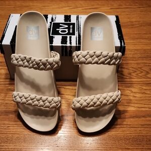 Dolce Vita Cream Sandals with Braided Straps